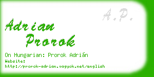adrian prorok business card