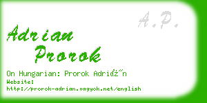 adrian prorok business card